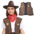 thumbnail image 5 of QHFBli Brown Cow Boys Vest for Adult Kids Western Outfit Sleeveless Waistcoat Jacket Outwear Tops 73s Hippie Clothes for Wild, 5 of 6