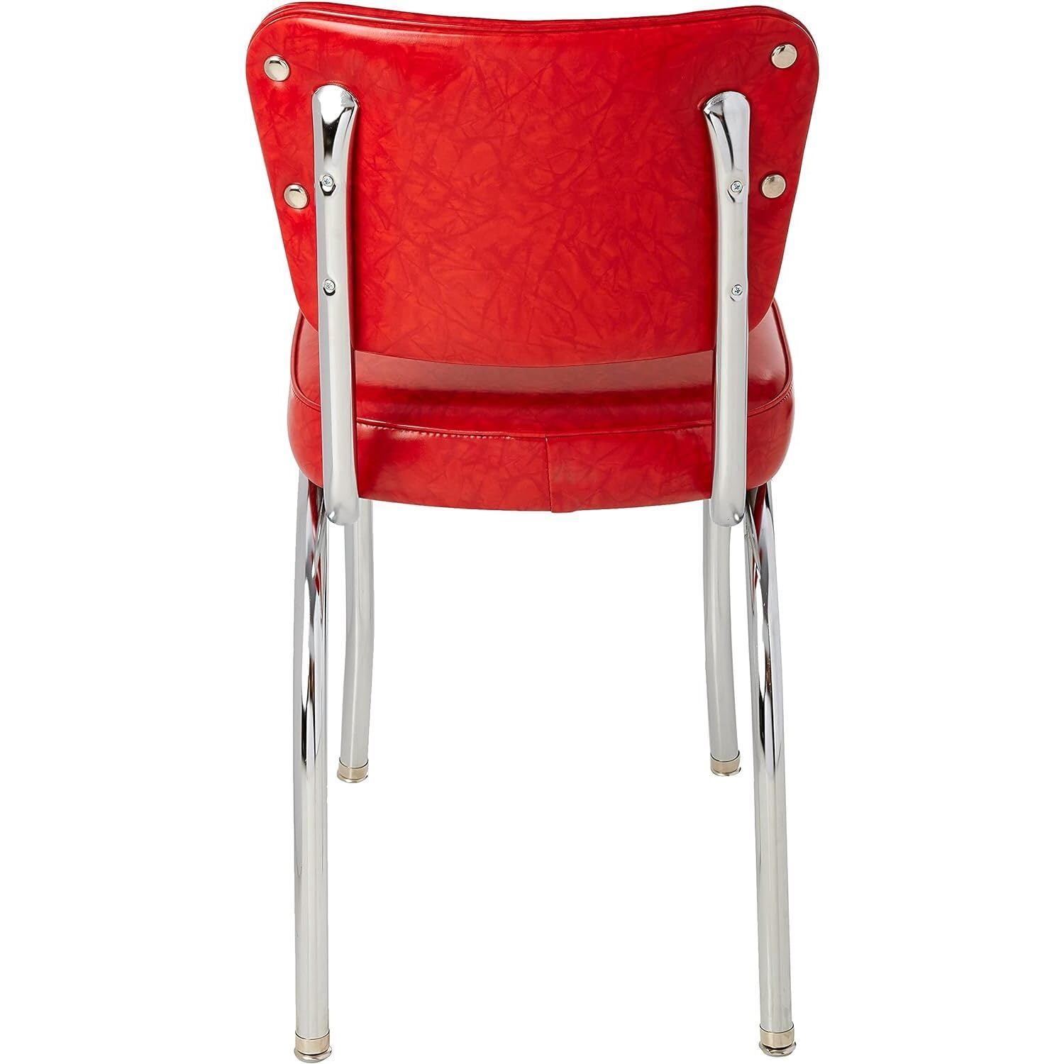 Richardson Seating Diner Chair with 2" Box Seat-Color:Cracked Ice Red