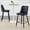 Black&Black Legs*2, variant on LUFTUT Bar Stools Set of 2, Counter Height Barstools with Back, Modern Faux Leather Kitchen Stools, 27" Light Gray Barstools with Stable Metal Legs for Small Spaces, Kitchen Island, Coffee Corner