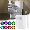 thumbnail image 5 of 8 Colors Toilet Bowl LED Night Light Motion Activated Seat Sensor Lamp Bathroom U1T9, 5 of 7