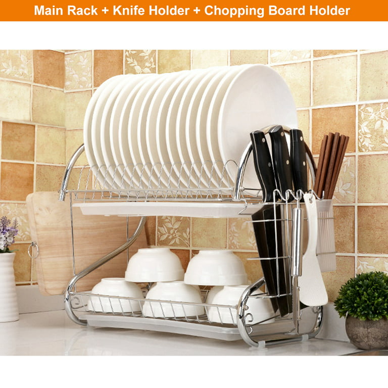 Dish Drainer with Knife Holder, Home Storage & Organization