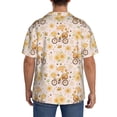 thumbnail image 3 of Balery Cute Bee Gnome Camisa Casual de Manga Corta con Botones para Hombre, Texturizada, Estilo Cubano, para Playa, Verano-3X-Large, 3 of 5