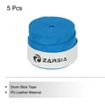 thumbnail image 3 of Cinta para baquetas de 5 piezas, empuñaduras para baquetas, envoltura antideslizante de 1" de ancho y 43" para percusión, azul, 3 of 7