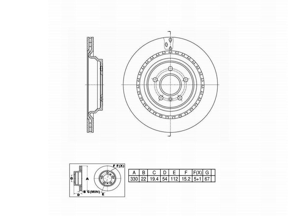 Winstop Brake Rotor, Rear WS249351, Mercedes-Benz GLE350 2018-2016
