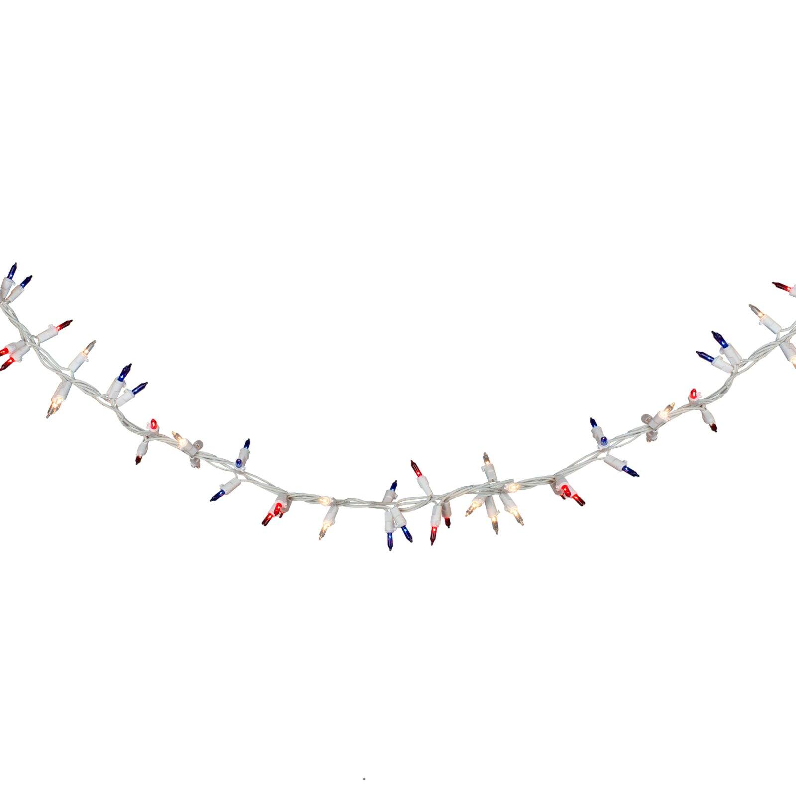 Northlight Red Clear and Blue Garland Indoor/Outdoor Mini Lights