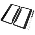 thumbnail image 1 of 2pcs Black Aluminum Alloy Car Auto Vehicles License Plate Frame Tag Cover Holder With Screw Caps Car Styling, 1 of 7