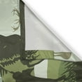 thumbnail image 3 of Ambesonne Green Kitchen Curtains, Deer and Nature Park, 55"x39", Green, 3 of 3