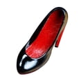 thumbnail image 4 of KLKCMS 1/6 Scale Figure Pointed Toe Pumps Shoes Cosplay Retro Miniature Soldier Costume Black B, 4 of 9