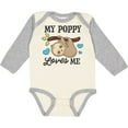 thumbnail image 3 of Inktastic My Poppy Loves Me with Sloth and Hearts Boys or Girls Long Sleeve Baby Bodysuit, 3 of 5
