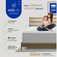 thumbnail image 3 of THREAD SPREAD Twin XL size Fitted Sheet Only - 100% Cotton 400 Thread Count Deep Pocket Fitted Sheet Twin XL, Soft Cooling Sateen Weave Elastic Bottom Sheet, Fits College Dorm Mattress, Teens - Silve, 3 of 9