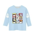 thumbnail image 4 of MKOSPLRT T-Shirts d'Halloween pour Enfants Filles Garçons Manches 3/4 Col Rond T-Shirts Graphiques Amusants Décontractés Amples pour Sortir T-Shirts Rentrée des Classes, 4 of 4