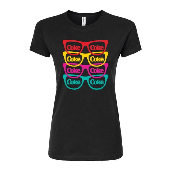 Coca-Cola - Retro Sunglasses - Juniors Fitted Graphic T-Shirt