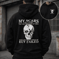 thumbnail image 3 of Custom Year Generation X 1965-1980 My Scars Tell A Story Skull Hoodie Resilience Sarcastic Gift, 3 of 6