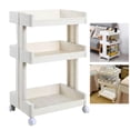 thumbnail image 4 of Carrito de almacenamiento multifuncional de 3 niveles con ruedas de gran capacidad para salón de belleza, cocina, baño y oficina., 4 of 12