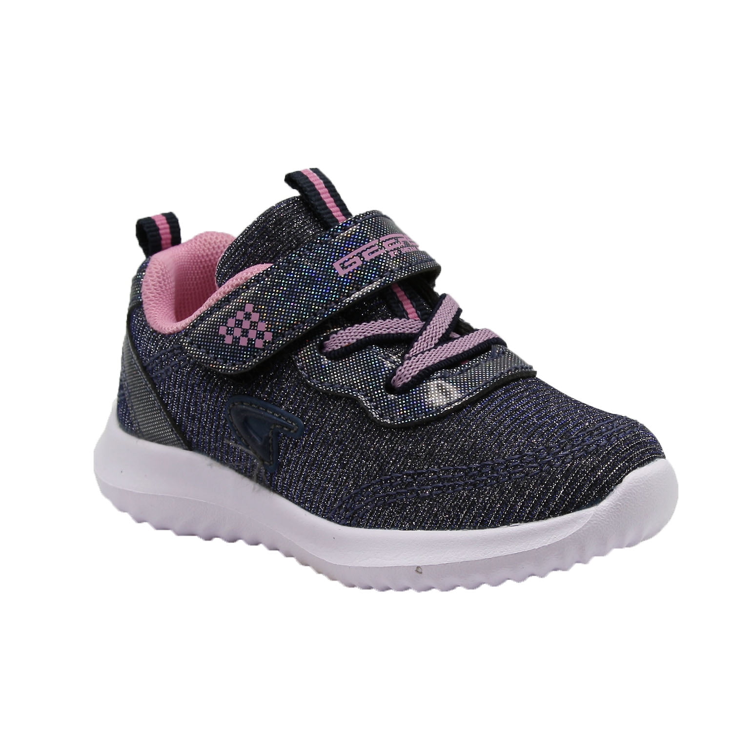 Geers Girls Toddler 3880 Velcro Strap Casual Fashion Sparkle Sneaker ...