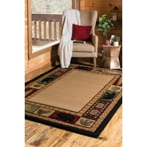 United Weavers Rustic Forest Cimarron Lodge Border Accent Rug, Beige, 1'10" x 2'8"