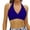 Blue, variant on Womens Bikini Top Full Coverage Push up Supportive Swimwear Backless V Neck Bathing Suit Tops Only Sports Lightweight Summer Swim Bra Blue M