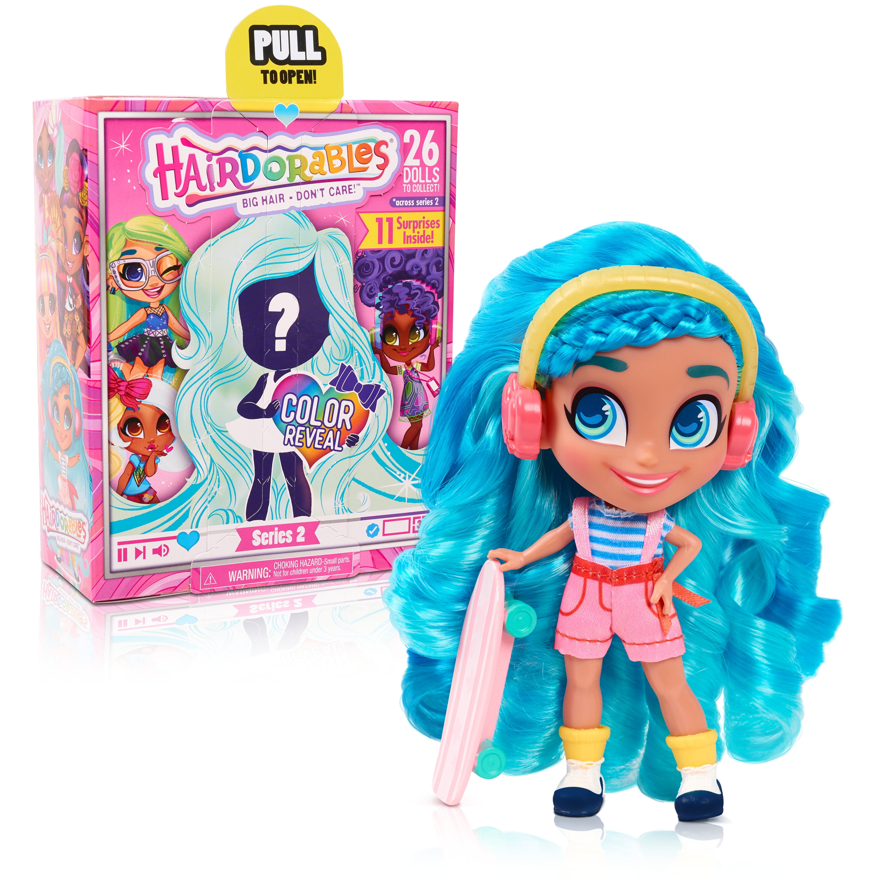 Hairdorables Series 4 Scented Blind Surprise Mystery Doll Big Hair Blue Case for sale online