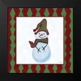 thumbnail image 2 of Ritter, Gina 20x20 Black Modern Framed Museum Art Print Titled - Snowman Zig Zag Square III, 2 of 5