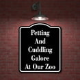 thumbnail image 2 of Petting And Cuddling Galore At Our Zoo BLACK Aluminum Composite Sign - 20"x24", 2 of 8