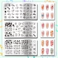 1 Set Stainless Steel DIY Nail Art Templates Template Tool Rectangle ...