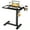 Black, variant on Topbuy Mobile Standing Desk Pneumatic Height Adjustable Rolling Desk with Cup Holder & Headphone Hook Overbed Table with Hidden Wheels Natural