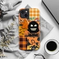 thumbnail image 5 of Halloween Monster Patchwork Phone Case, Cute Spooky Fall Design with Bats & Cats, iPhone Cover for iPhone 16 15 14 13 12 11 Pro Max Mini, 5 of 6