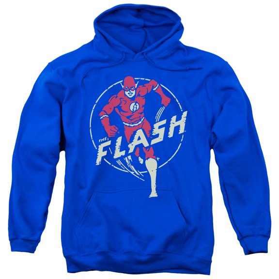 DC Comics Flash Flash Comics Adult Pullover Hoodie Sweatshirt Royal Blue