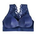 thumbnail image 4 of 18 Hour Women's Full Figure Full Coverage Original Comfort Strap Wirefree Jacquard Bra Breathable Fitness Gym Bra Top Padded Sport Bra, 4 of 9