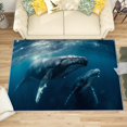 thumbnail image 1 of 3x5 Rug, Whale Door Mat, Underwater Ocean Animal Rug, Sea Marine Rugs for Entryway, Washable & Non Slip & Soft Low Pile Small Carpet, Indoor Doormat, Whale Home Decor & Gifts, 1 of 7
