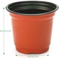 thumbnail image 2 of 100 Pcs 4" Plastic Plants Nursery Pot/Pots Seedlings Flower Plant Container Seed Starting Pots,4 Inch,Red Red 4 Inch, 2 of 8