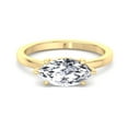 thumbnail image 2 of Cortland - Moissanite Marquise Cut Lab Diamond East West Solitaire Engagement Ring, 2 of 4