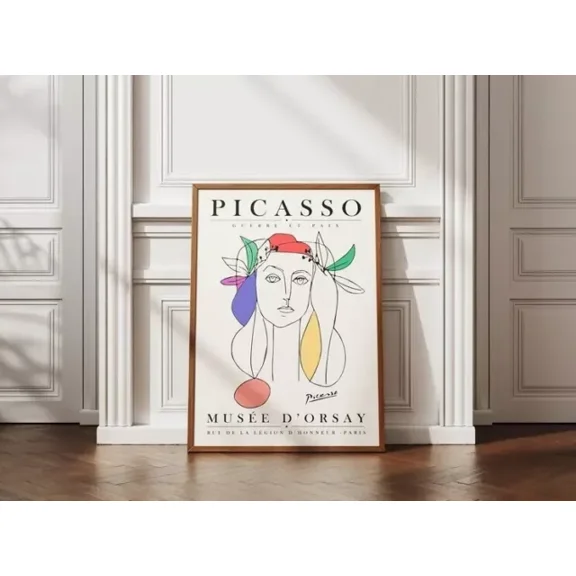 Kna Prints - Picasso War And Peace Female Art For Home Decor, Living Room, Bedroom, Office, UNFRAMED-8x12