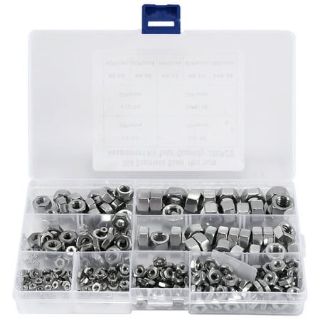 

Stainless Steel Nuts 2-56 to 3/8inch-16 UNC Hex Nuts Assortment Kit for Screws -280Pcs
