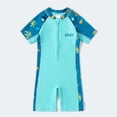 thumbnail image 5 of Bainana One-Pieces Swimsuit For Boys Kids Graphic Rash Guard Romper Bathing Suit Toddler And Tweens Boys Beach Vacation Swimwear Size 5-6 Years Sky Blue, 5 of 8