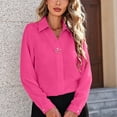 thumbnail image 6 of BTDECLAR Women's Button Down Shirts Long Sleeve Basic Classic Work Shirt Collared Fashion Dressy Casual Blouses Tops Summer 2026 Trendy, 6 of 7