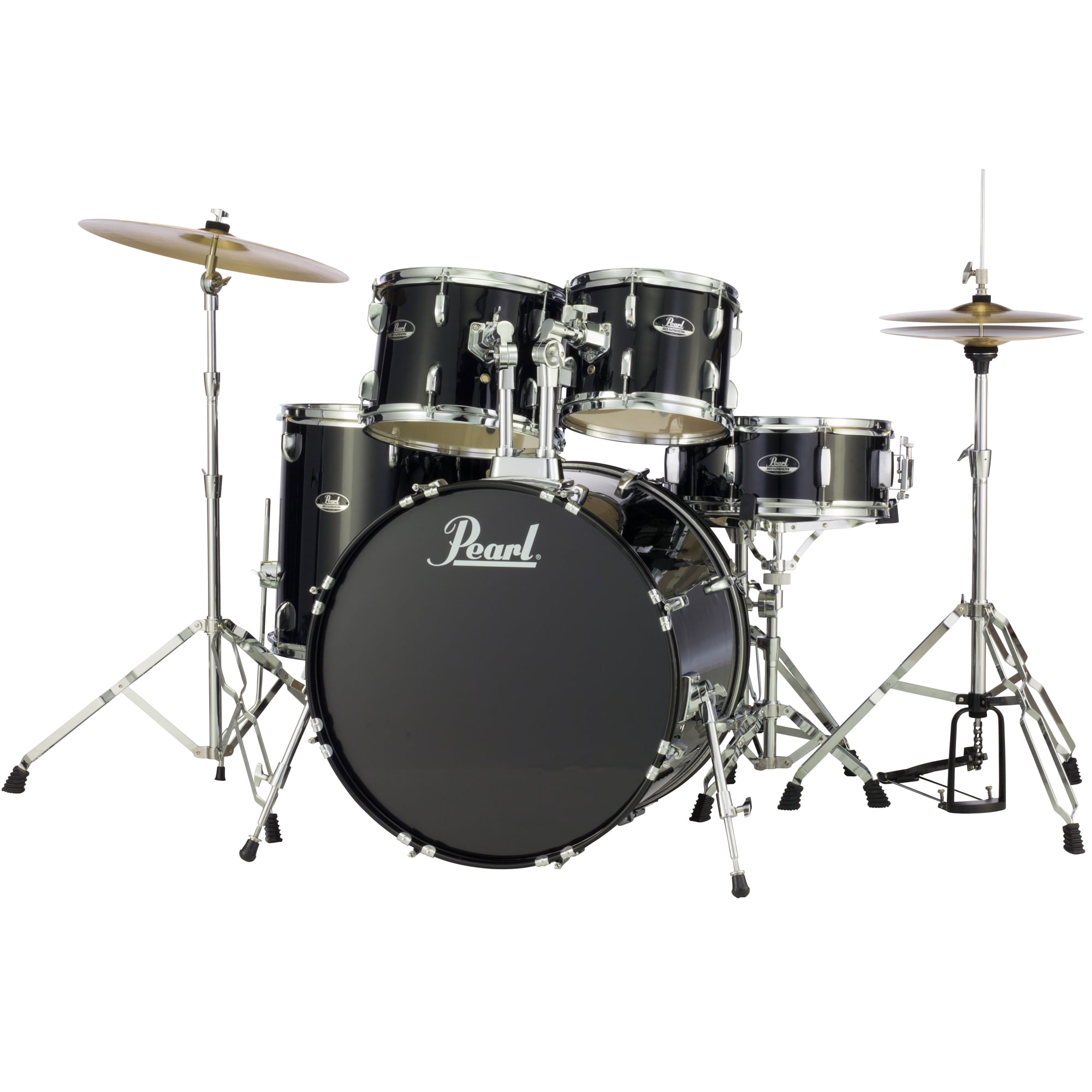 Pearl Roadshow 5Piece Drum Set 22/14SD/16FT/12/10, Hardware, Cymbals