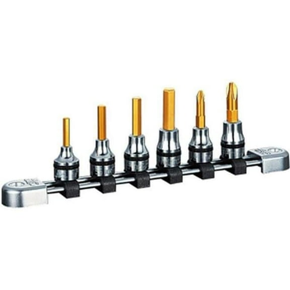 Nepro NPNTBT306A 0.37 in. Drive Hex & Phillips Socket Set - 6 Piece