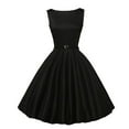 thumbnail image 1 of Vestidos de invitada de boda hoksml para mujer, moda casual para mujer, vestido de corsé de talle alto con cuello redondo, manga corta y color liso, vestido de fiesta, vestido de invitada de boda en, 1 of 6