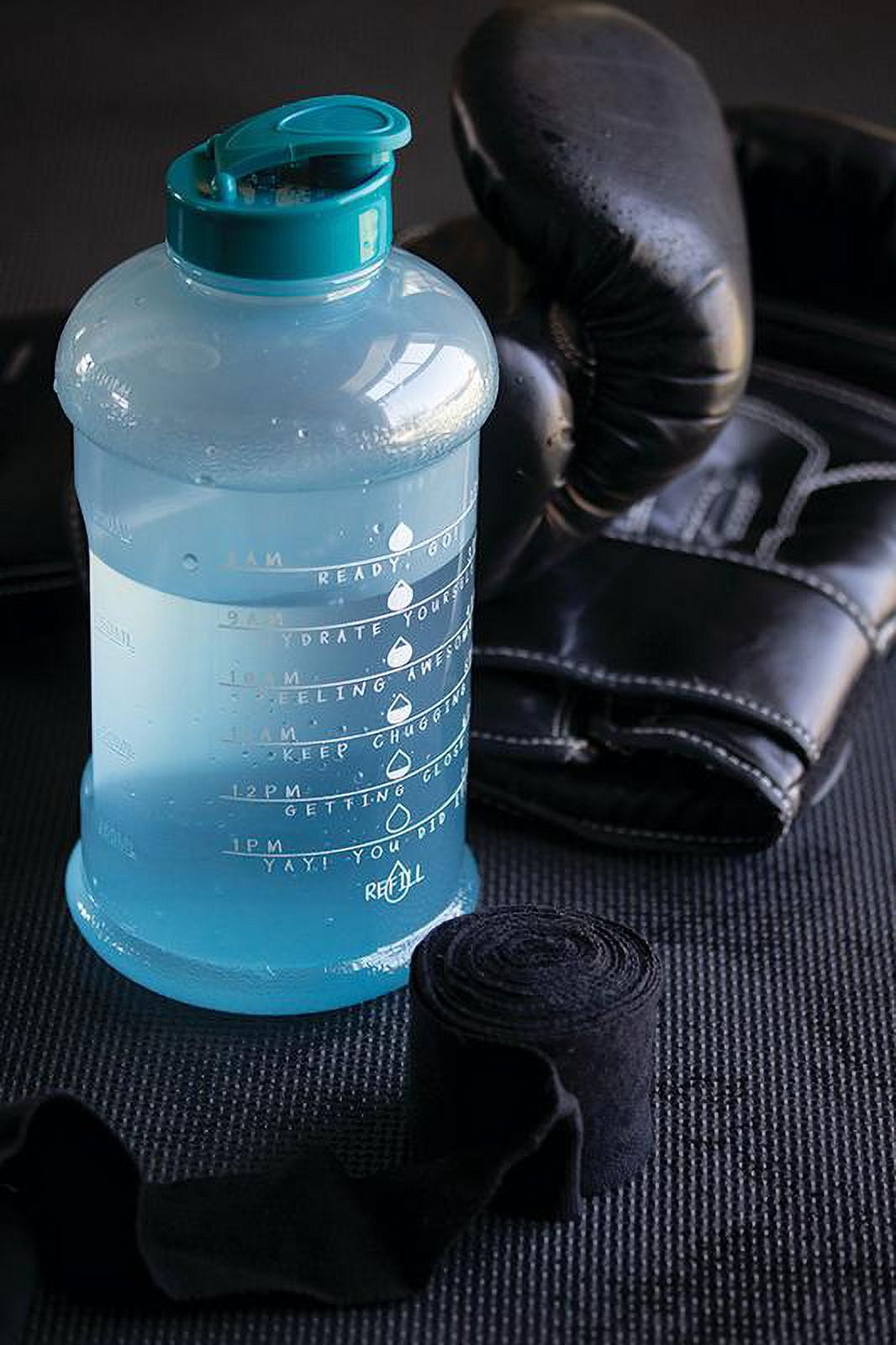 Mainstays 50-Ounce Color Changing Plastic Motivational Hydration Bottle, Blue