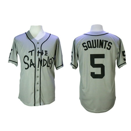 Squints 5 The Sandlot Baseball Jersey Michael Palledorous Costume Movie Uniform