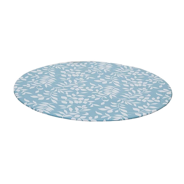 Housse de Table Imperméable en Toile de PVC Rou pour Tables de Patio d'Extérieur Ioor Feuille Bleue