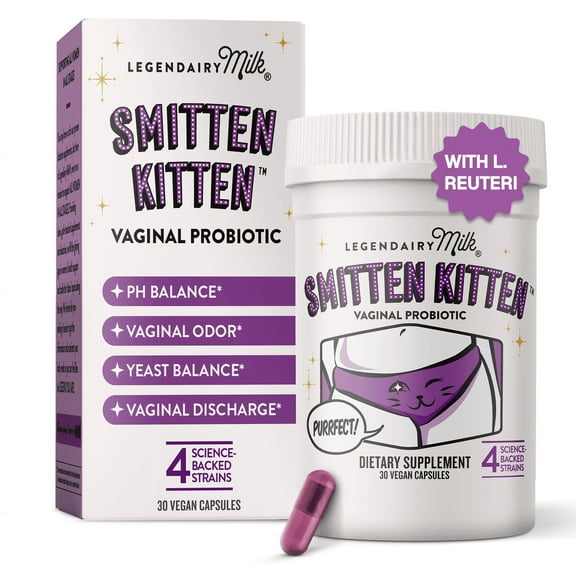 Legendairy Milk Smitten Kitten Vaginal Probiotic Capsules for Adults, Dietary Supplement, 30 Count