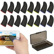 DISEN 30 Pcs Gaming Finger Sleeves, Thumb Covers Gaming, PUBG Finger Covers, Touchscreen Gaming Gloves for All Touchscreen Devices(Grey)