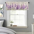 thumbnail image 5 of Purple Lavender Butterfly Window Valance for Kitchen, Flowers Floral Branch Rod Pocket Short Curtain for Small Windows, Light Filtering Decorative Valance, 60 x 14 Inch, 1 Panel, 5 of 9