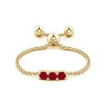 thumbnail image 2 of Angara Natural 0.15 Ct. Ruby Stackable Ring in 14K Yellow Gold for Women (Ring Size: 7), 2 of 9