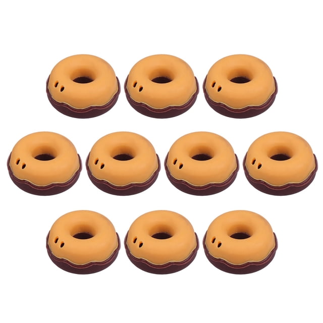 10 Pcs Boîte de Rangement Créative en Silicone pour Écouteurs, Enrouleur de Câble, Rangement de Câbles (Café)