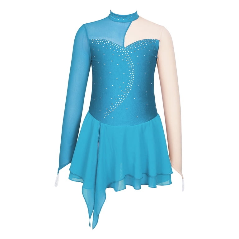 light blue figure skating dress Fully Customized Figure Skating Dress: Production main image 1