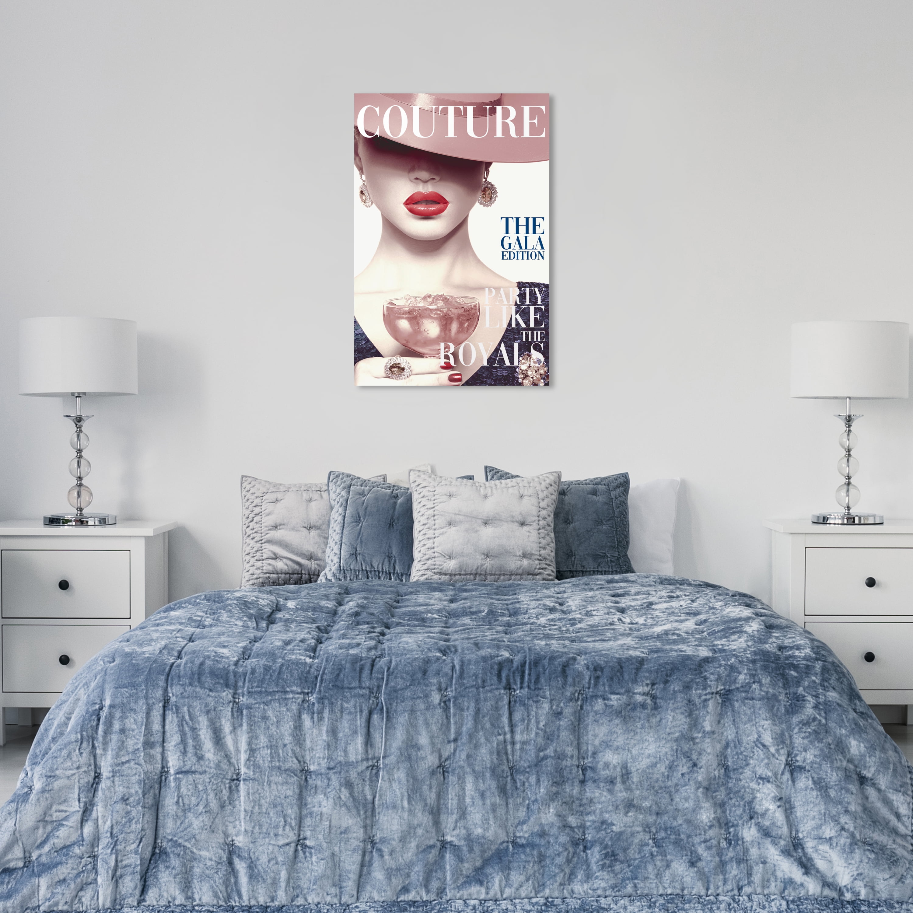Wynwood Studio Canvas Cover Model Couture I Fashion and Glam Makeup Wall Art Canvas Print Pink Light Pink 24x36