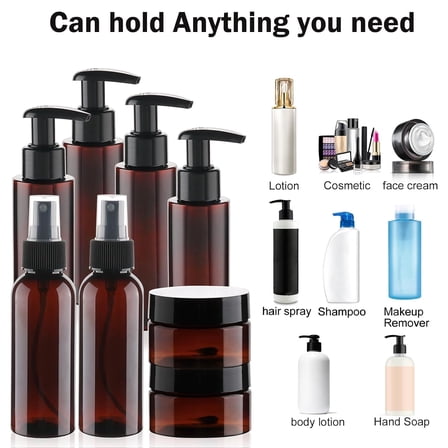 Travel Bottles for Toiletries, 8 Pack Leak Proof Travel Size Toiletry, BPA Free Silicone Travel Shampoo and Conditioner Bottles Tsa Approved, 3.4 oz Travel Size Bottles for Cosmetic, Lotion